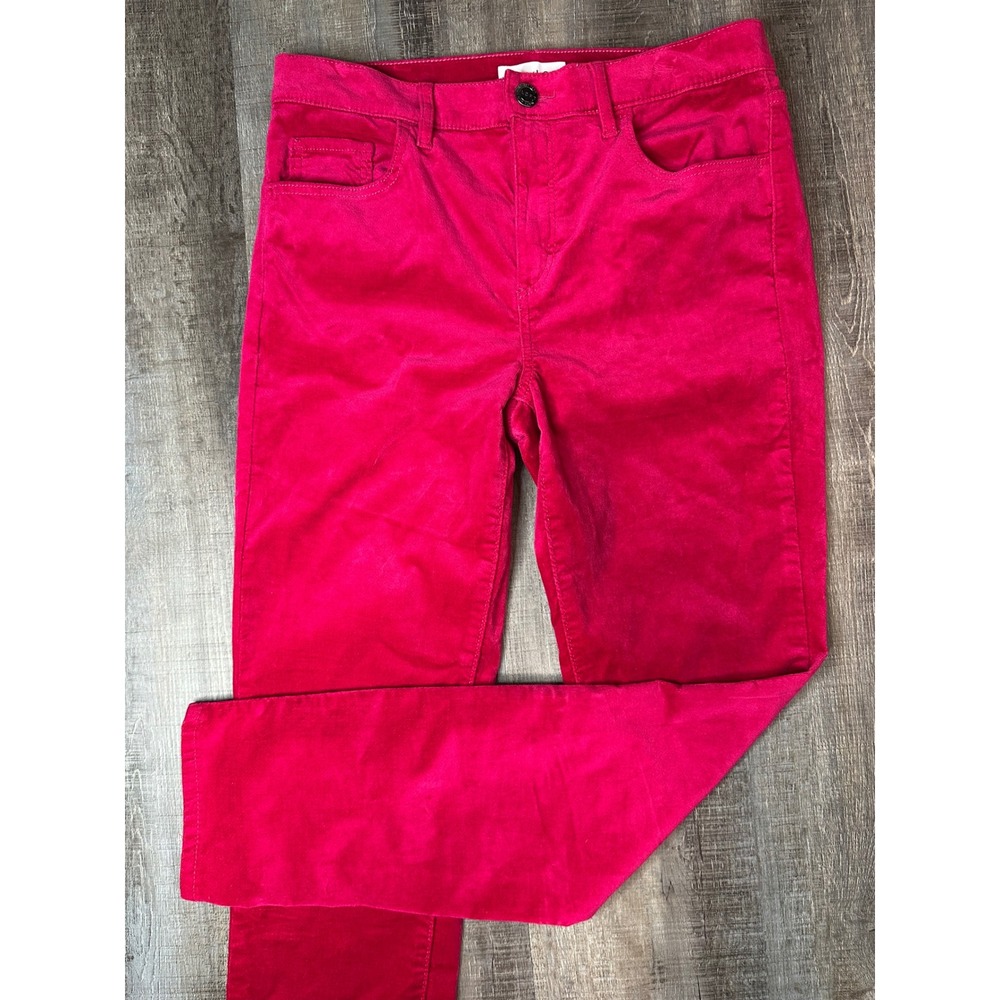 LOFT Pink Corduroy Skinny Pants Womens Size 6 28 Vibrant Soft Fine Wale Cord
